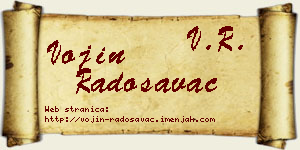 Vojin Radosavac vizit kartica
